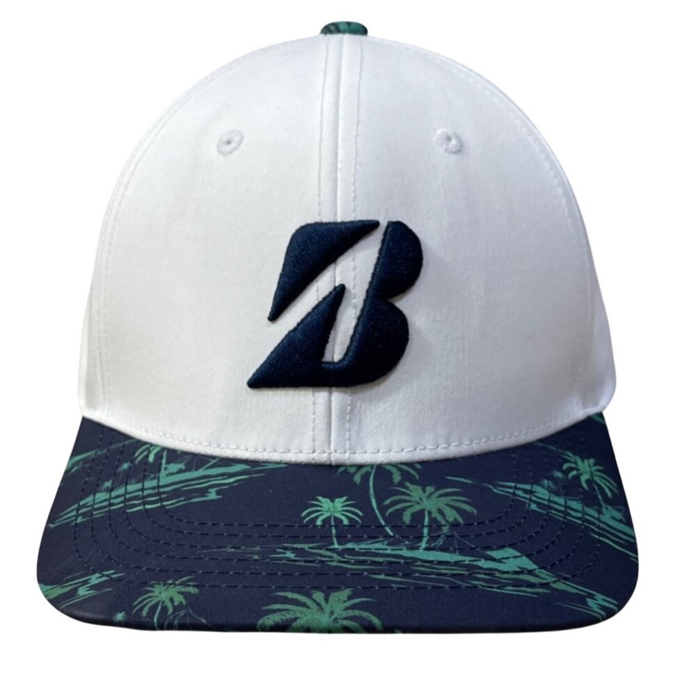 Bridgestone Golf Hat Cap Floral Adjustable Green Blue Floral